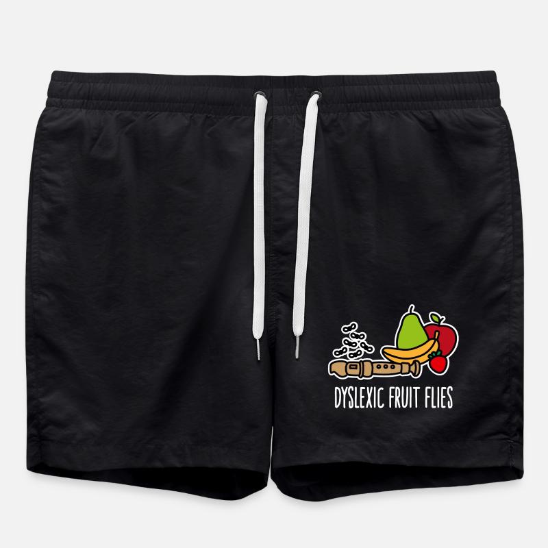 Dyslexia Dyslexic fruit flies Dyslexic - Swim Trunks - black