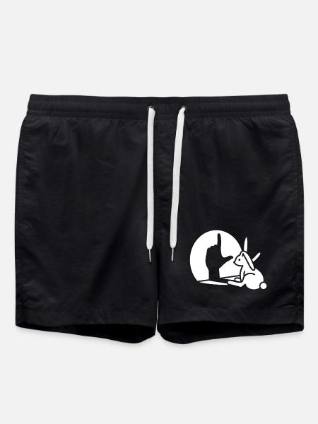 Rabbit Shadow Hand, LOSER Sign Loser - Swim Trunks - black