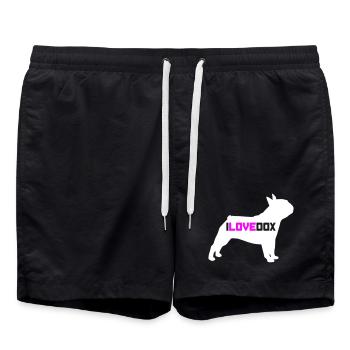 J’ADORE DOX Dog Fan Propriétaire Cool Citations Dictons - Short de bain - noir - Devant - AI Model Male 185 light (185cm)
