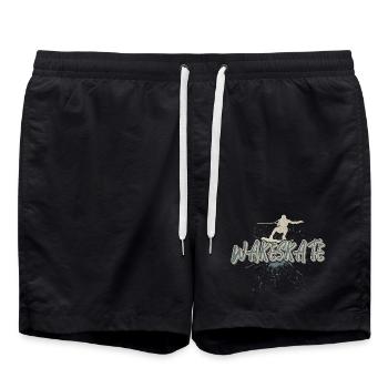 Wakeskate Wakeskating Wakeskater Wakeboard - Swim Trunks - black - Front - AI Model Male 185 light (185cm)
