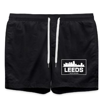 Ligne d’horizon de Leeds - Short de bain - noir - Devant - AI Model Male 185 light (185cm)