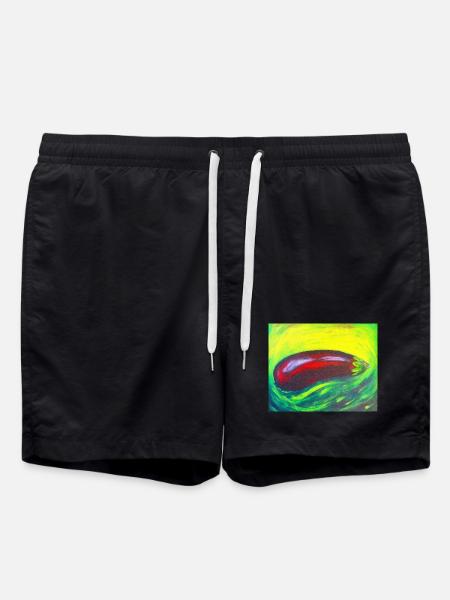 Eggplant green - Swim Trunks - black