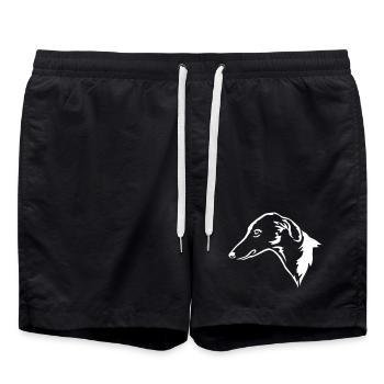 Azawakh Head "Black Edition" - Swim Trunks - black - Front - AI Model Male 185 light (185cm)