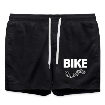 bike, cyclist, cycling fan - Swim Trunks - black - Front - AI Model Male 185 light (185cm)
