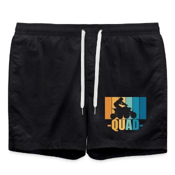 Quad Quad Driver Offroad Motorsport Gift - Swim Trunks - black - Front - AI Model Male 185 light (185cm)