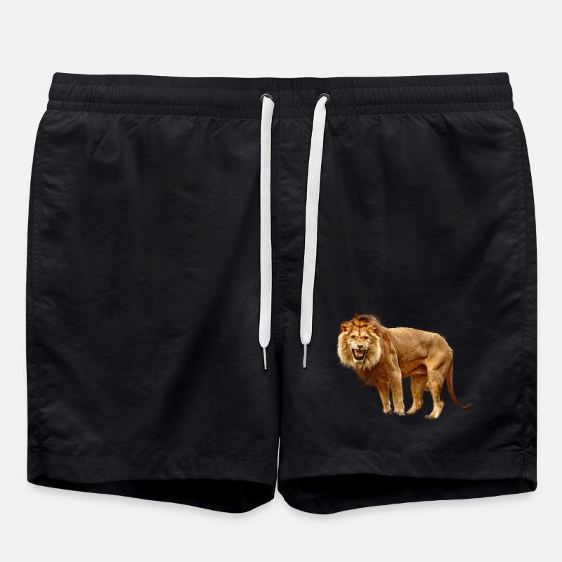 Löwe - Badeshorts - Schwarz