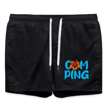 Camping Camper Hawai Vacances Caravane Fan - Short de bain - noir - Devant - AI Model Male 185 light (185cm)