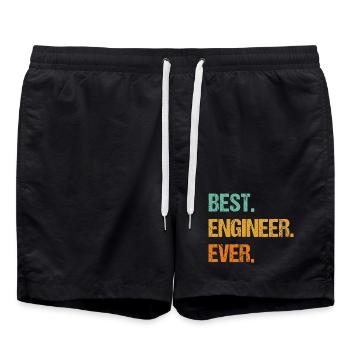 Best Engineer Ever Inspirational Quote - Swim Trunks - black - Front - AI Model Male 185 light (185cm)