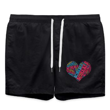 T-shirt Sicilia T-shirt Acireale nuage de mots - Short de bain - noir - Devant - AI Model Male 185 light (185cm)