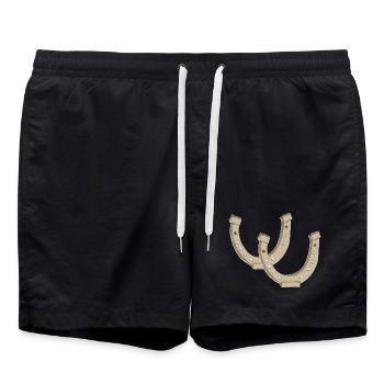 Impressionnisme en fer à cheval - Short de bain - noir - Devant - AI Model Male 185 light (185cm)