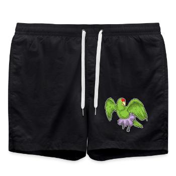 Parrot Ballerina Ballet Dance - Swim Trunks - black - Front - AI Model Male 185 light (185cm)