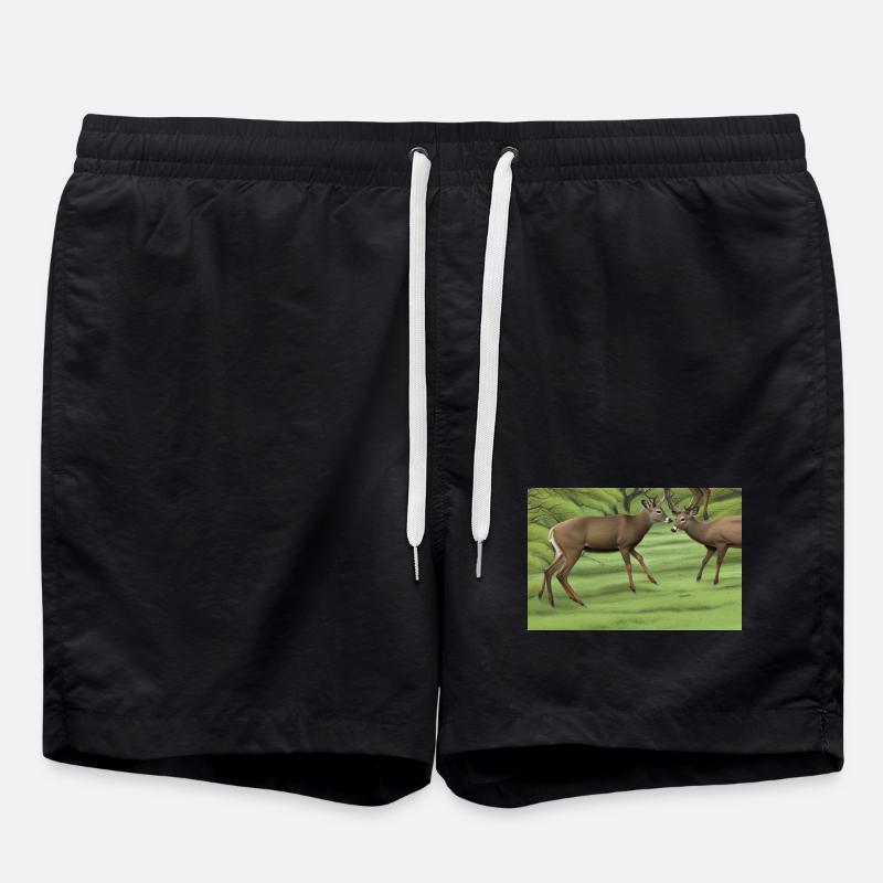 Hirsche Hirsche - Badeshorts - Schwarz