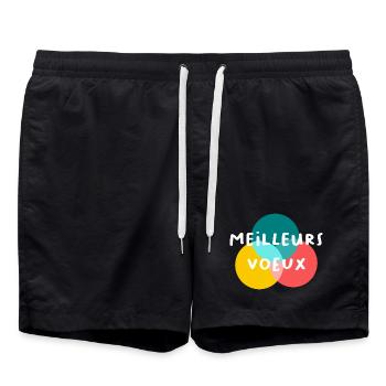 BONNE ANNEE. SAINT SYLVESTRE. NOUVELLE ANNÉE - Short de bain - noir - Devant - AI Model Male 185 light (185cm)