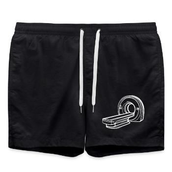 Radiologie Scanner IRM One Line Art Manip Radio - Short de bain - noir - Devant - AI Model Male 185 light (185cm)