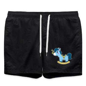 Un joli cheval à bascule - Short de bain - noir - Devant - AI Model Male 185 light (185cm)