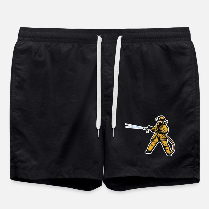 Garçon pompier - Short de bain - noir