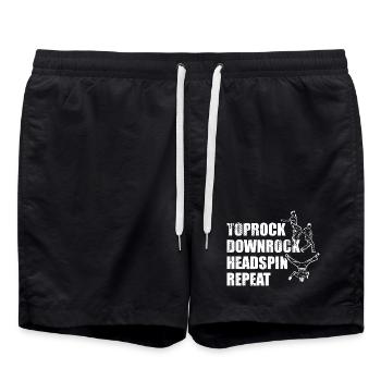 Breakdance Techniques - Short de bain - noir - Devant - AI Model Male 185 light (185cm)