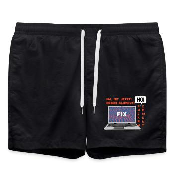 Pas de photo 🤬 Klumpat ! Conception d’humour rétro par ordinateur - Short de bain - noir - Devant - AI Model Male 185 light (185cm)