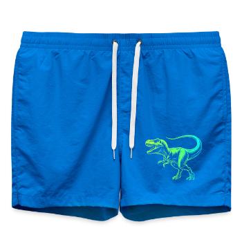 dinosaure tyrannosaure rex, t-rex vert bleu - Short de bain - cobalt blue - Devant
