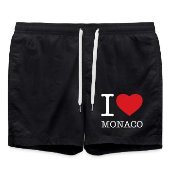 J’ADORE MONACO - Short de bain - noir - Devant - AI Model Male 185 light (185cm)