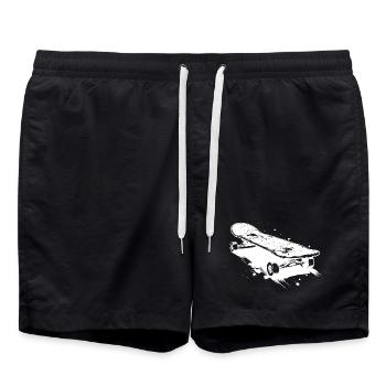 Skateboard Sketch - Swim Trunks - black - Front - AI Model Male 185 light (185cm)