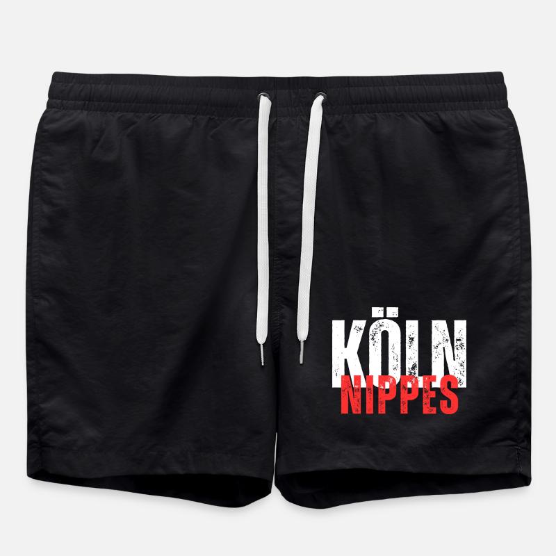 Nippes blanc rouge - Short de bain - noir