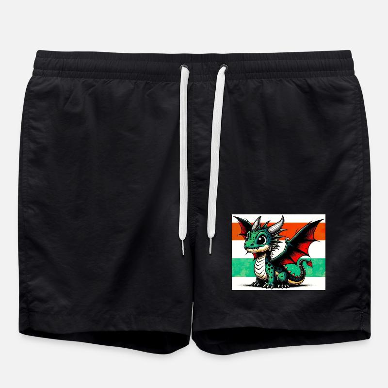 Drache - Badeshorts - Schwarz