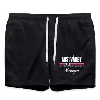 Austvågøy - Badeshorts - Schwarz - Vorne - AI Model Male 185 light (185cm)