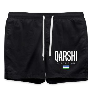 Qarshi Usbekistan - Badeshorts - Schwarz - Vorne - AI Model Male 185 light (185cm)