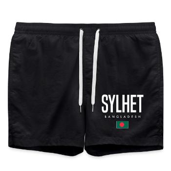 Sylhet Bangladesh - Swim Trunks - black - Front - AI Model Male 185 light (185cm)