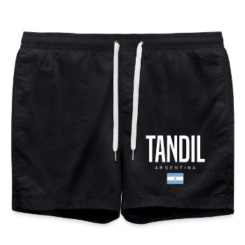 Tandil Argentina Argentinian - Swim Trunks - black - Front - AI Model Male 185 light (185cm)