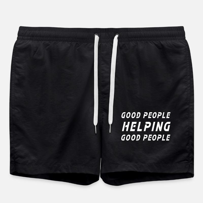Motivational protest letter print - Swim Trunks - black