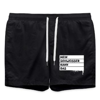 Welder as a profession - Swim Trunks - black - Front - AI Model Male 185 light (185cm)