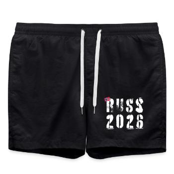 RUSSLAND 2026 Grunge-Jahr - Badeshorts - Schwarz - Vorne - AI Model Male 185 light (185cm)