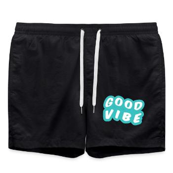 Bonne Vibe Turquoise - Short de bain - noir - Devant - AI Model Male 185 light (185cm)
