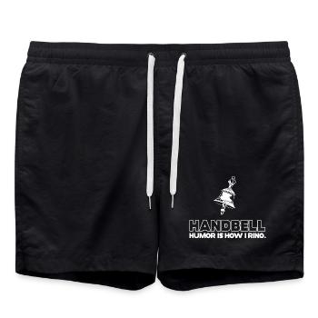 Cloche Humour Anneau Tee - Short de bain - noir - Devant - AI Model Male 185 light (185cm)