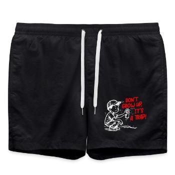 It's a trick - Swim Trunks - black - Front - AI Model Male 185 light (185cm)