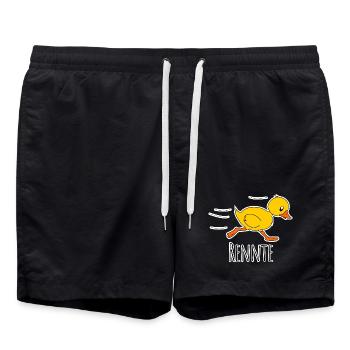 Funny race race for joggers and marathon - Swim Trunks - black - Front - AI Model Male 185 light (185cm)