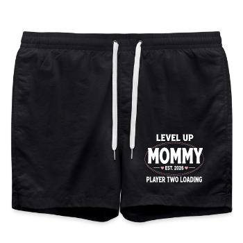 Logo de la Gamer Maman Up - Short de bain - noir - Devant - AI Model Male 185 light (185cm)