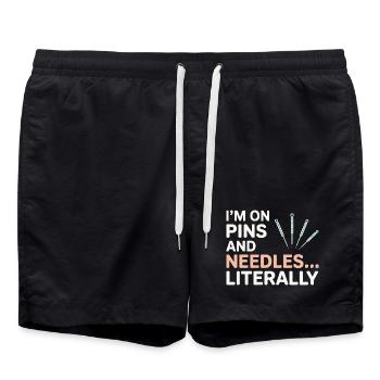 I'm On Pins And Needles Acupuncturist Professional - Swim Trunks - black - Front - AI Model Male 185 light (185cm)