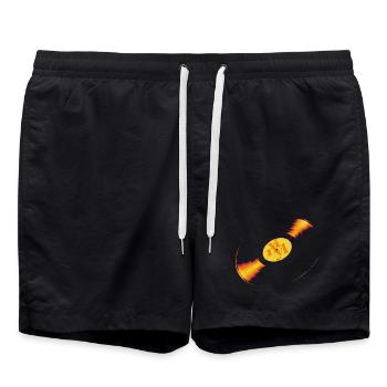 Retro Vinyl Rush – Votre déclaration sonore - Short de bain - noir - Devant - AI Model Male 185 light (185cm)