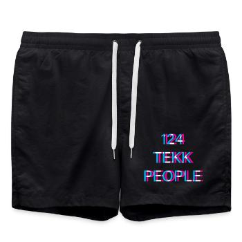 Hardtekk Tekk - Badeshorts - Schwarz - Vorne - AI Model Male 185 light (185cm)