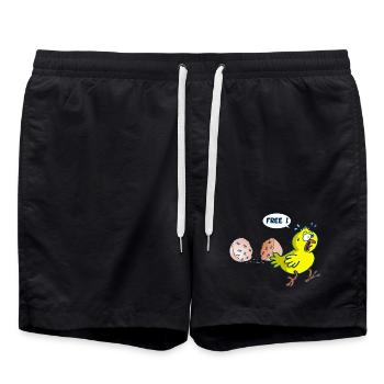 La libération du poussin - Short de bain - noir - Devant - AI Model Male 185 light (185cm)
