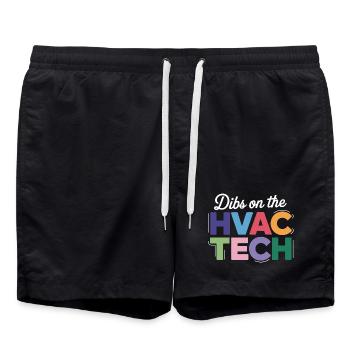 Technicien CVC drôle qui dit expert en réparation - Short de bain - noir - Devant - AI Model Male 185 light (185cm)