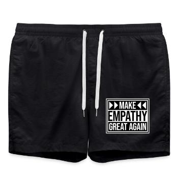 Make Empathy Great Again Political Statement Hope - Swim Trunks - black - Front - AI Model Male 185 light (185cm)