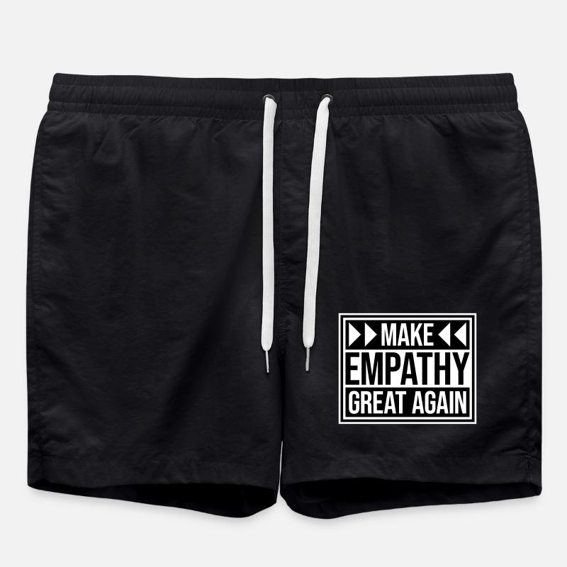 Make Empathy Great Again Political Statement Hope - Swim Trunks - black