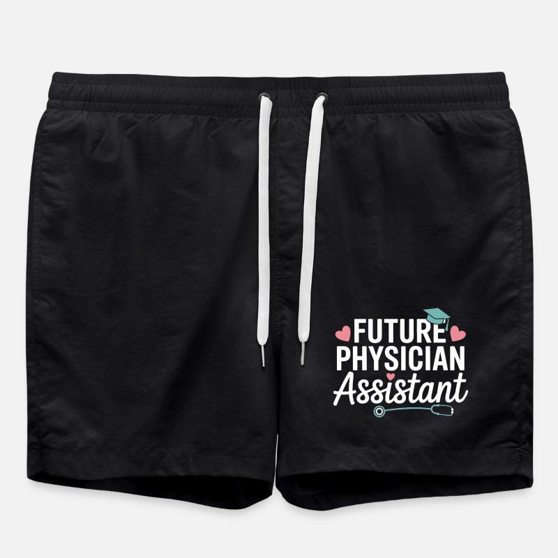 Future Physician Assistant Style - Swim Trunks - black