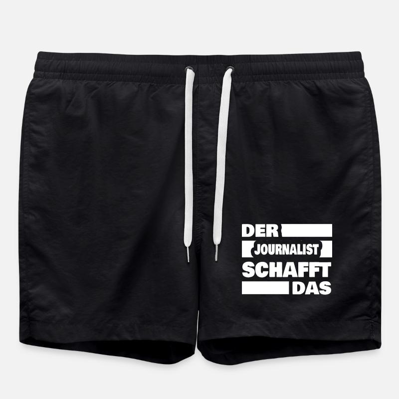 Journalist - Badeshorts - Schwarz