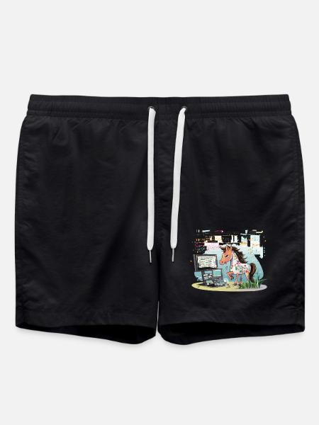 Digital Graffiti Pony - Swim Trunks - black