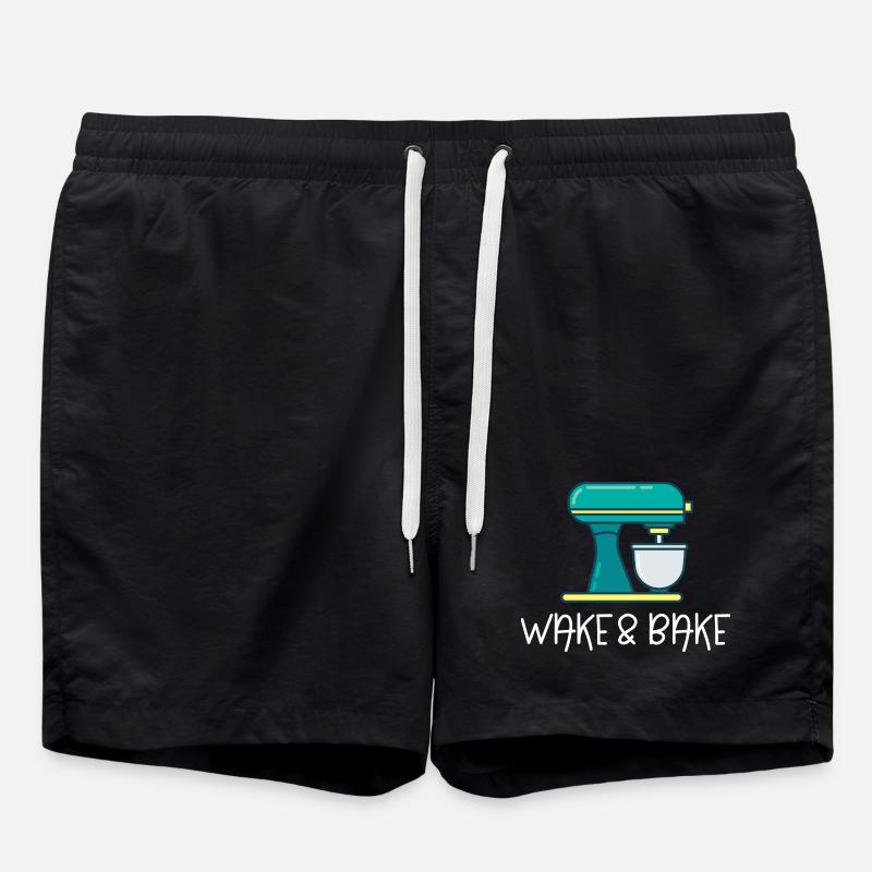 Wake And Bake - Swim Trunks - black